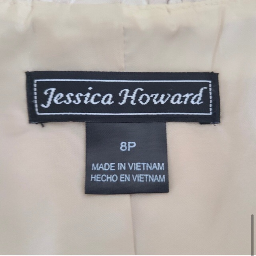 JESSICA HOWARD CHAMPAGNE SLEEVELESS DRESS SIZE 8 - Picture 9 of 10
